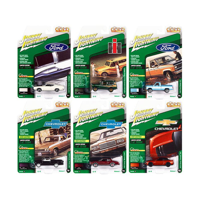 "Classic Gold Collection" 2022 Set A of 6 Cars Release 1 1/64 Diecast Model Cars by Johnny Lightning - Johnny Lightning - ModelCars.com