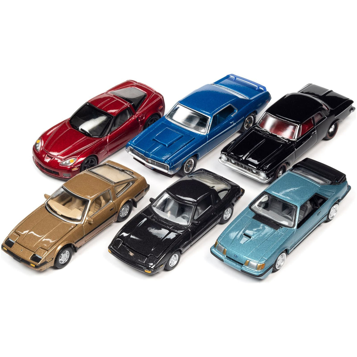 "Classic Gold Collection" 2022 Set A of 6 Cars Release 2 1/64 Diecast Model Cars by Johnny Lightning - Johnny Lightning - ModelCars.com