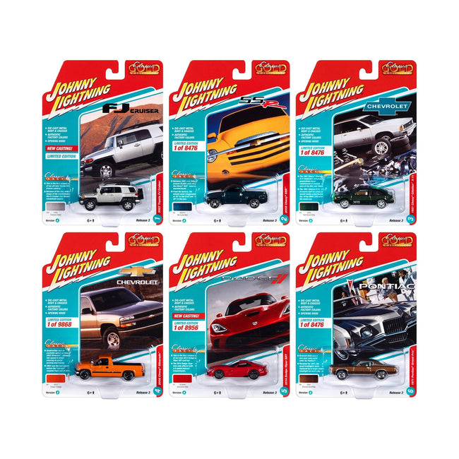 "Classic Gold Collection" 2022 Set A of 6 Cars Release 3 1/64 Diecast Model Cars by Johnny Lightning - Johnny Lightning - ModelCars.com
