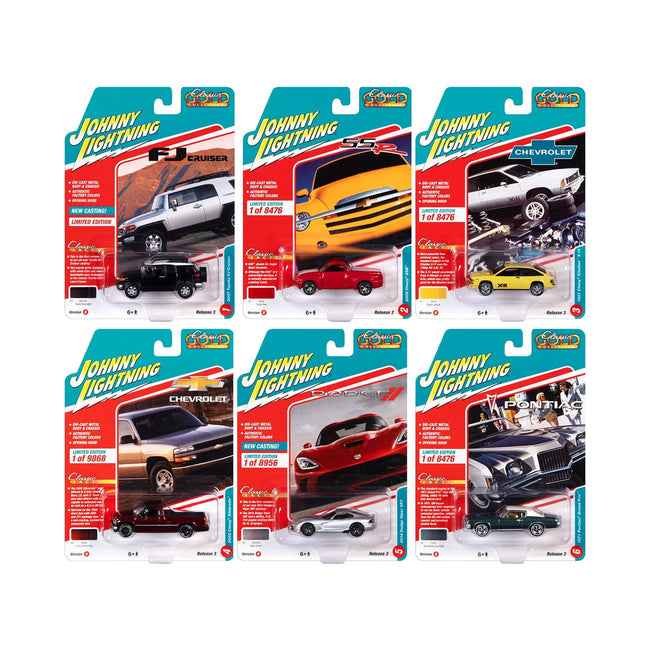 "Classic Gold Collection" 2022 Set B of 6 Cars Release 3 1/64 Diecast Model Cars by Johnny Lightning - Johnny Lightning - ModelCars.com