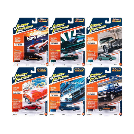 "Classic Gold Collection" 2023 Set A of 6 Cars Release 1 1/64 Diecast Model Cars by Johnny Lightning-Johnny Lightning-ModelCars.com