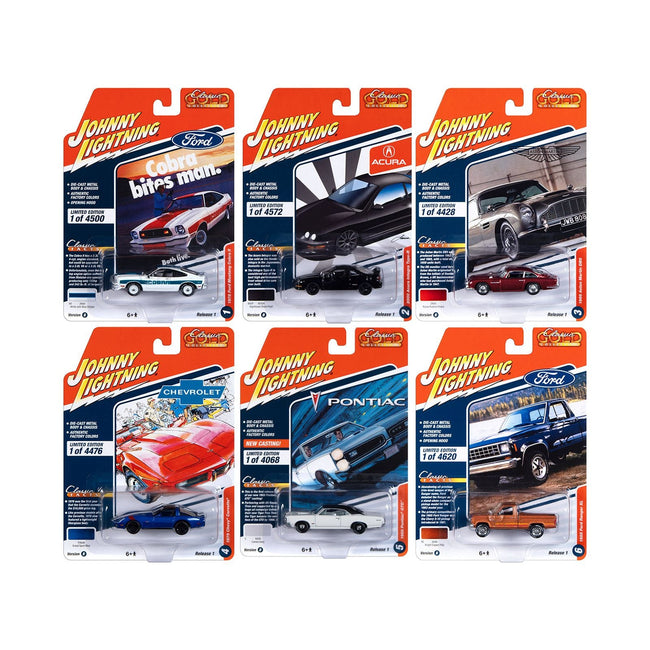"Classic Gold Collection" 2023 Set B of 6 Cars Release 1 1/64 Diecast Model Cars by Johnny Lightning - Johnny Lightning - ModelCars.com