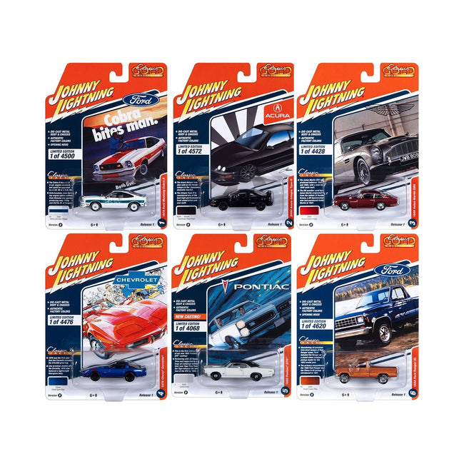 "Classic Gold Collection" 2023 Set B of 6 Cars Release 1 1/64 Diecast Model Cars by Johnny Lightning-Johnny Lightning-ModelCars.com