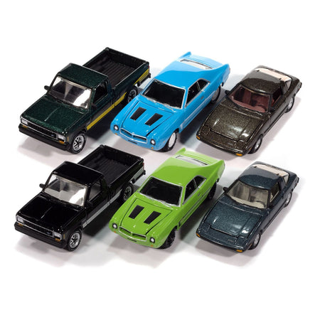 "Classic Gold Collection" 2025 Release 2 Set of 6 Cars 1/64 Diecast Model Cars by Johnny Lightning-Johnny Lightning-ModelCars.com