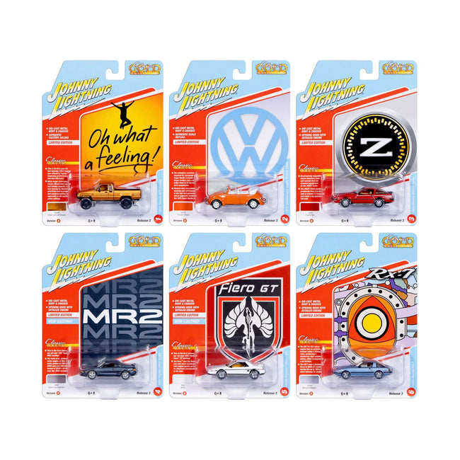 "Classic Gold Collection" 2026 Release 1 Set B of 6 Cars 1/64 Diecast Model Cars by Johnny Lightning-Johnny Lightning-ModelCars.com