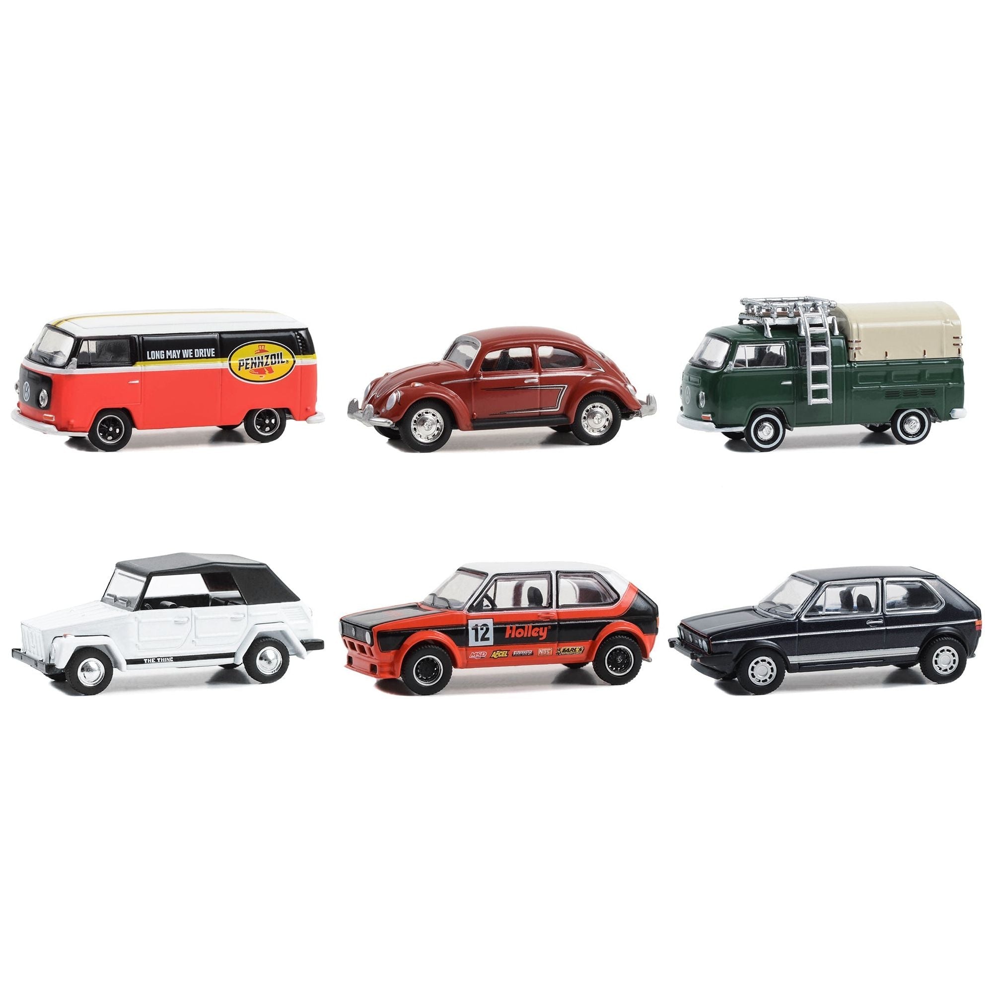"Club Vee - Dub" Series 18 Set of 6 pieces 1/64 Diecast Model Cars by Greenlight - Greenlight - ModelCars.com