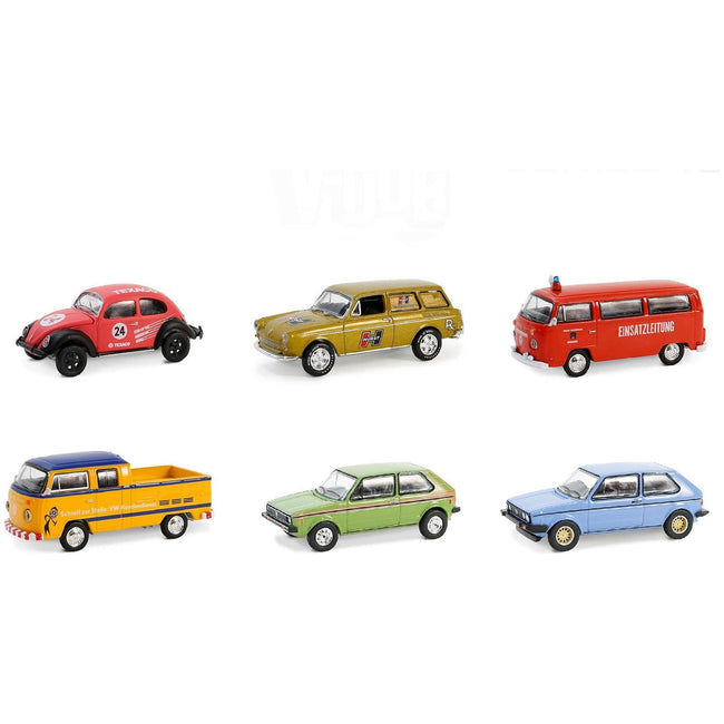 "Club Vee-Dub" Series 19 Set of 6 pieces 1/64 Diecast Model Cars by Greenlight-Greenlight-ModelCars.com