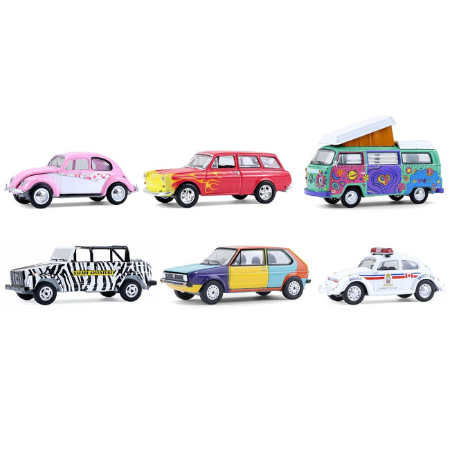 "Club Vee-Dub" Series 21 Set of 6 pieces 1/64 Diecast Model Cars by Greenlight-Greenlight-ModelCars.com