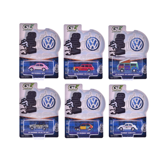 "Club Vee-Dub" Series 21 Set of 6 pieces 1/64 Diecast Model Cars by Greenlight-Greenlight-ModelCars.com