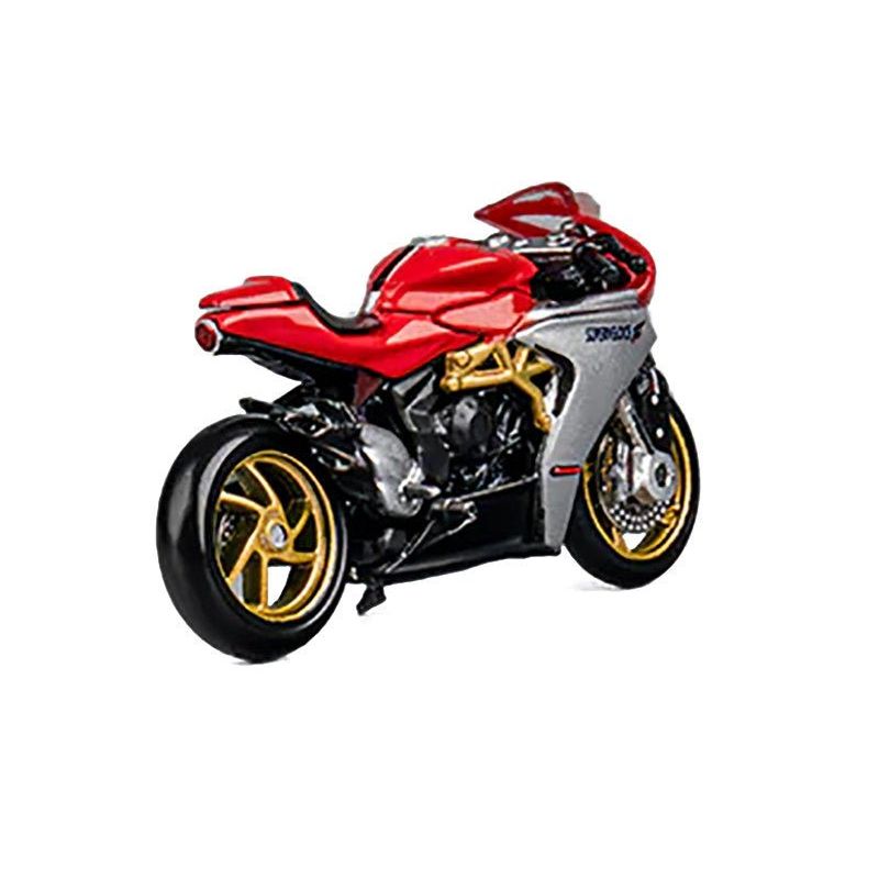 CM Models MV Agusta Superveloce 800 Motorcycle Red and Silver with Figure 1/64 Diecast Model by CM Models - CM Models - ModelCars.com