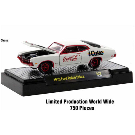 "Coca-Cola" Set of 3 pieces Release 22 Limited Edition to 8750 pieces Worldwide 1/64 Diecast Model Cars by M2 Machines-M2-ModelCars.com
