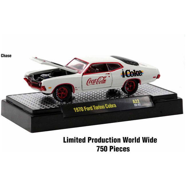 "Coca-Cola" Set of 3 pieces Release 22 Limited Edition to 8750 pieces Worldwide 1/64 Diecast Model Cars by M2 Machines-M2-ModelCars.com