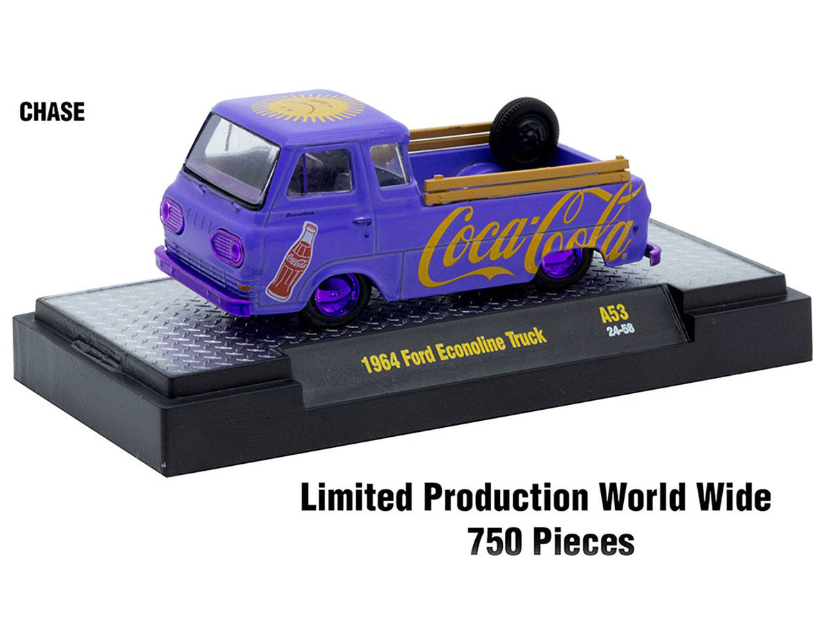 "Coca-Cola" Set of 3 pieces Release 53 Limited Edition to 10000 pieces Worldwide 1/64 Diecast Model Cars by M2 Machines-M2-ModelCars.com