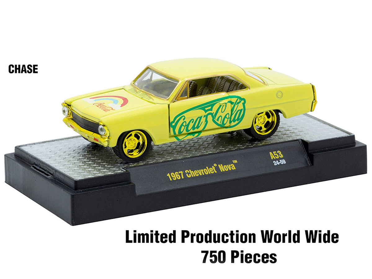 "Coca-Cola" Set of 3 pieces Release 53 Limited Edition to 10000 pieces Worldwide 1/64 Diecast Model Cars by M2 Machines-M2-ModelCars.com