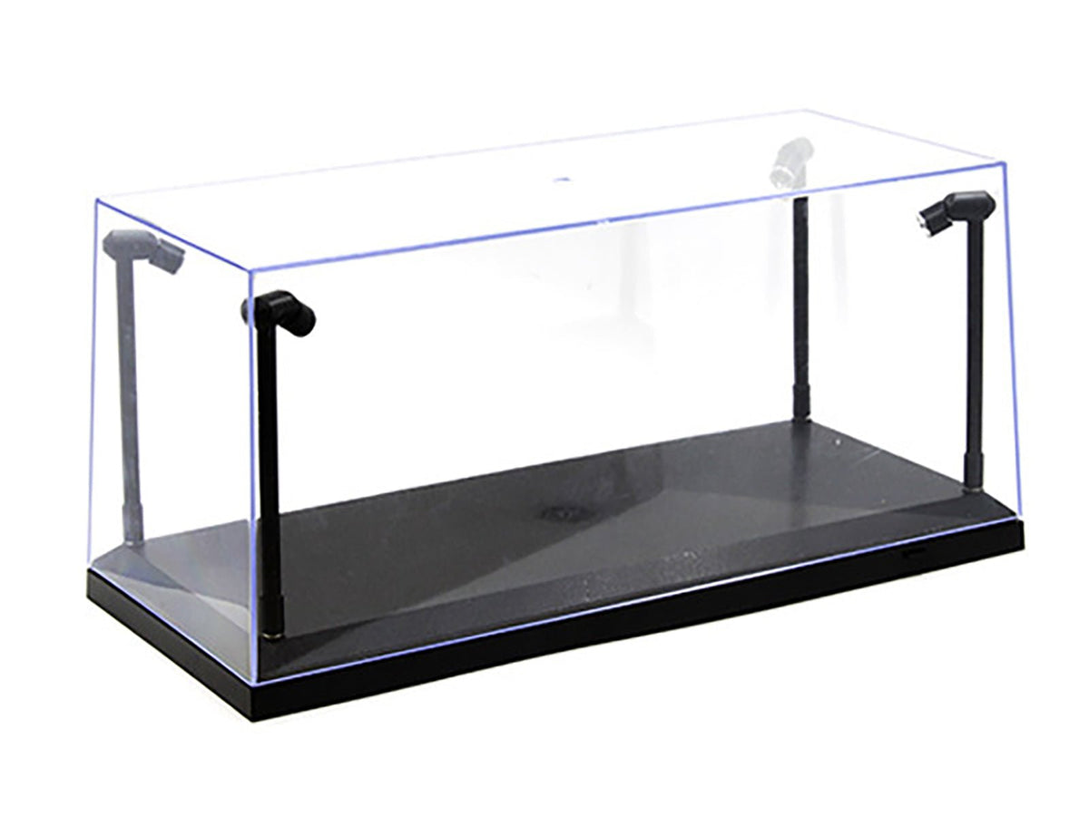 Collectible Display Show Case with LED Lights and Black Base for 1/24 1/18 Models by Illumibox-Illumibox-ModelCars.com