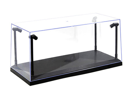 Collectible Display Show Case with LED Lights and Black Base for 1/24 1/18 Models by Illumibox-Illumibox-ModelCars.com