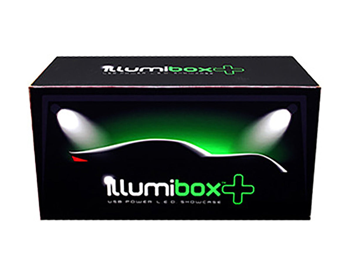 Collectible Display Show Case with LED Lights and Black Base for 1/24 1/18 Models by Illumibox-Illumibox-ModelCars.com