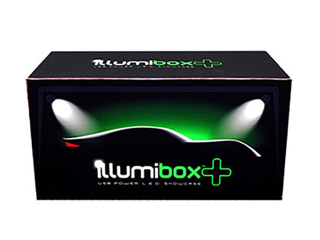Collectible Display Show Case with LED Lights and Black Base for 1/24 1/18 Models by Illumibox-Illumibox-ModelCars.com