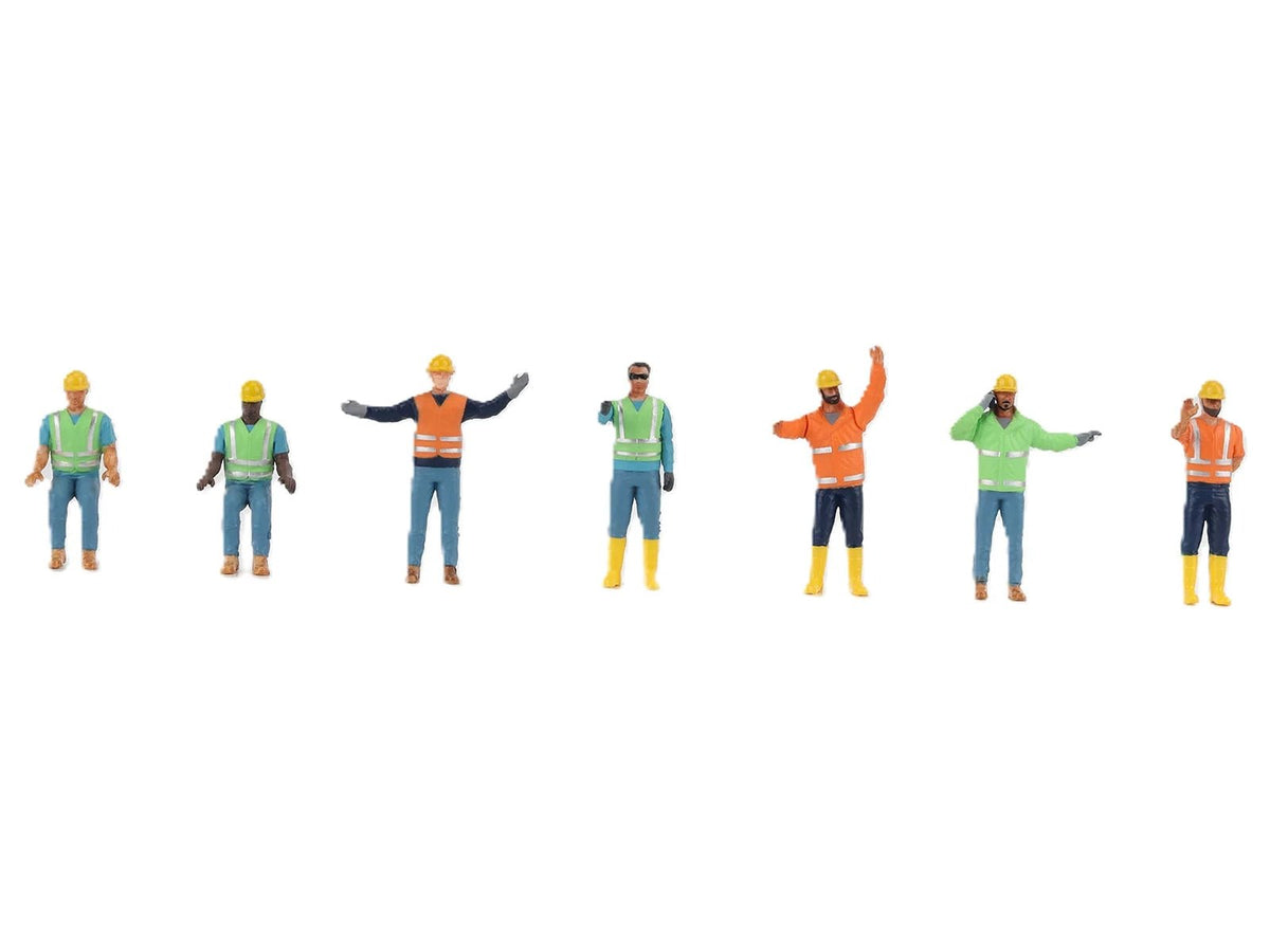 "Construction Workers" 7 Piece Figure Set for 1/50 Scale Models by Diecast Masters-Diecast Masters-ModelCars.com