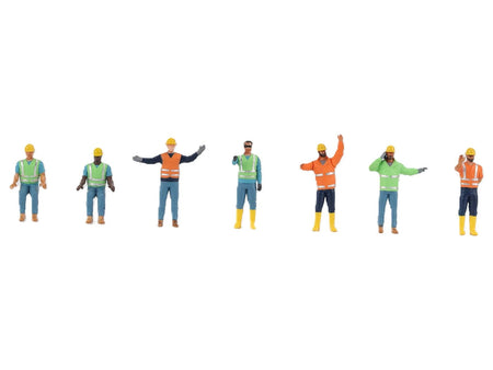 "Construction Workers" 7 Piece Figure Set for 1/50 Scale Models by Diecast Masters-Diecast Masters-ModelCars.com