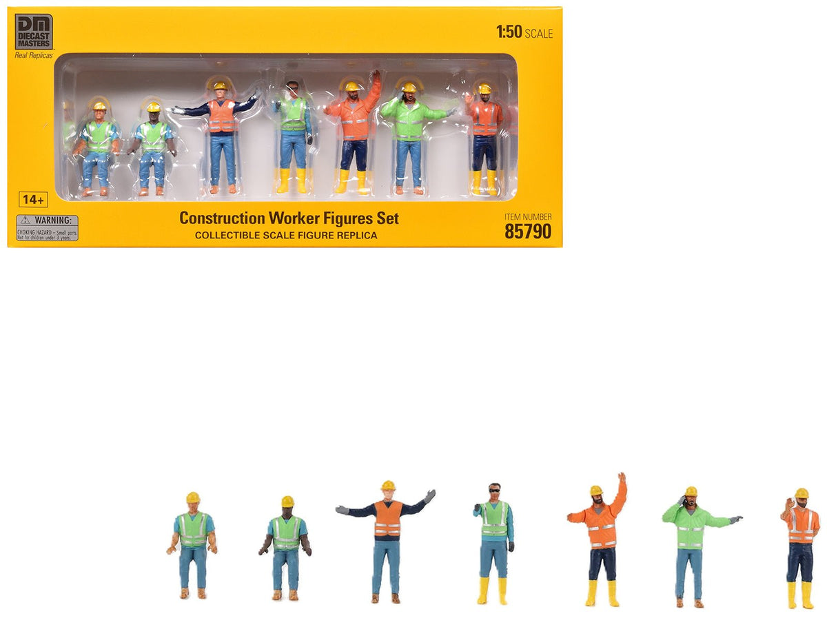 "Construction Workers" 7 Piece Figure Set for 1/50 Scale Models by Diecast Masters-Diecast Masters-ModelCars.com