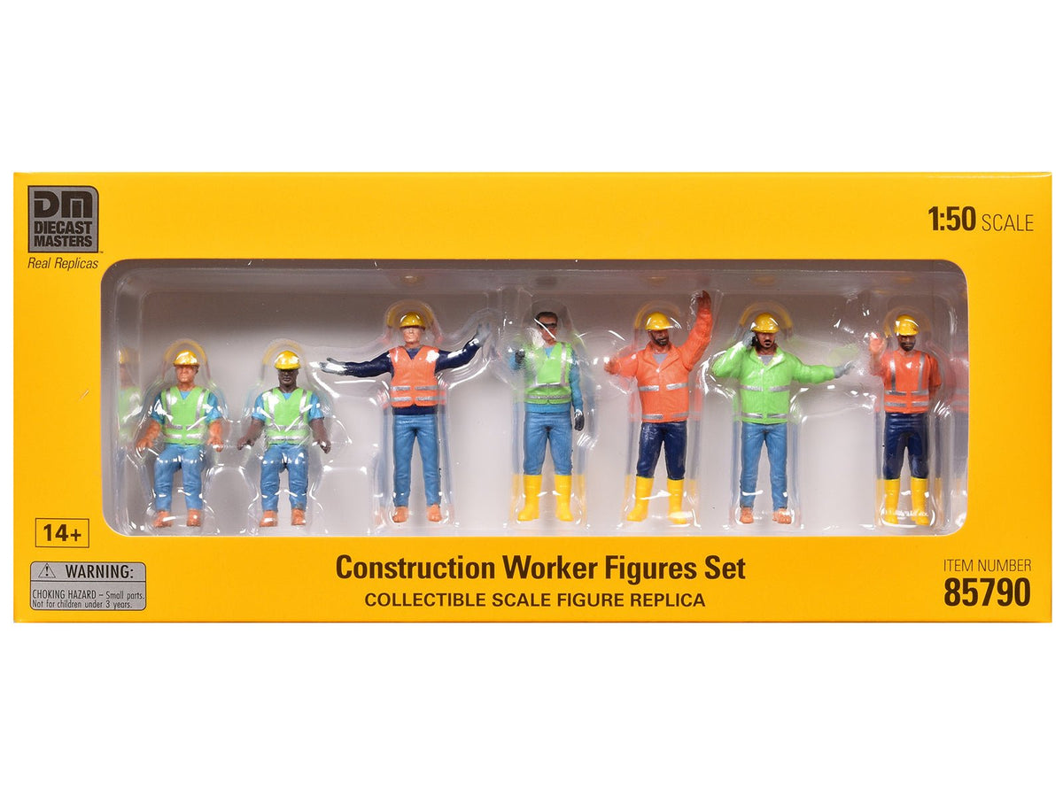 "Construction Workers" 7 Piece Figure Set for 1/50 Scale Models by Diecast Masters-Diecast Masters-ModelCars.com