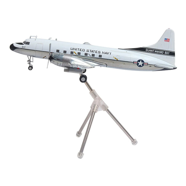 Convair C-131 Samaritan Transport Aircraft "United States Navy - NAS Guantanamo Bay" (141017) White and Gray "Gemini 200" Series 1/200 Diecast Model Airplane by GeminiJets-GeminiJets-ModelCars.com