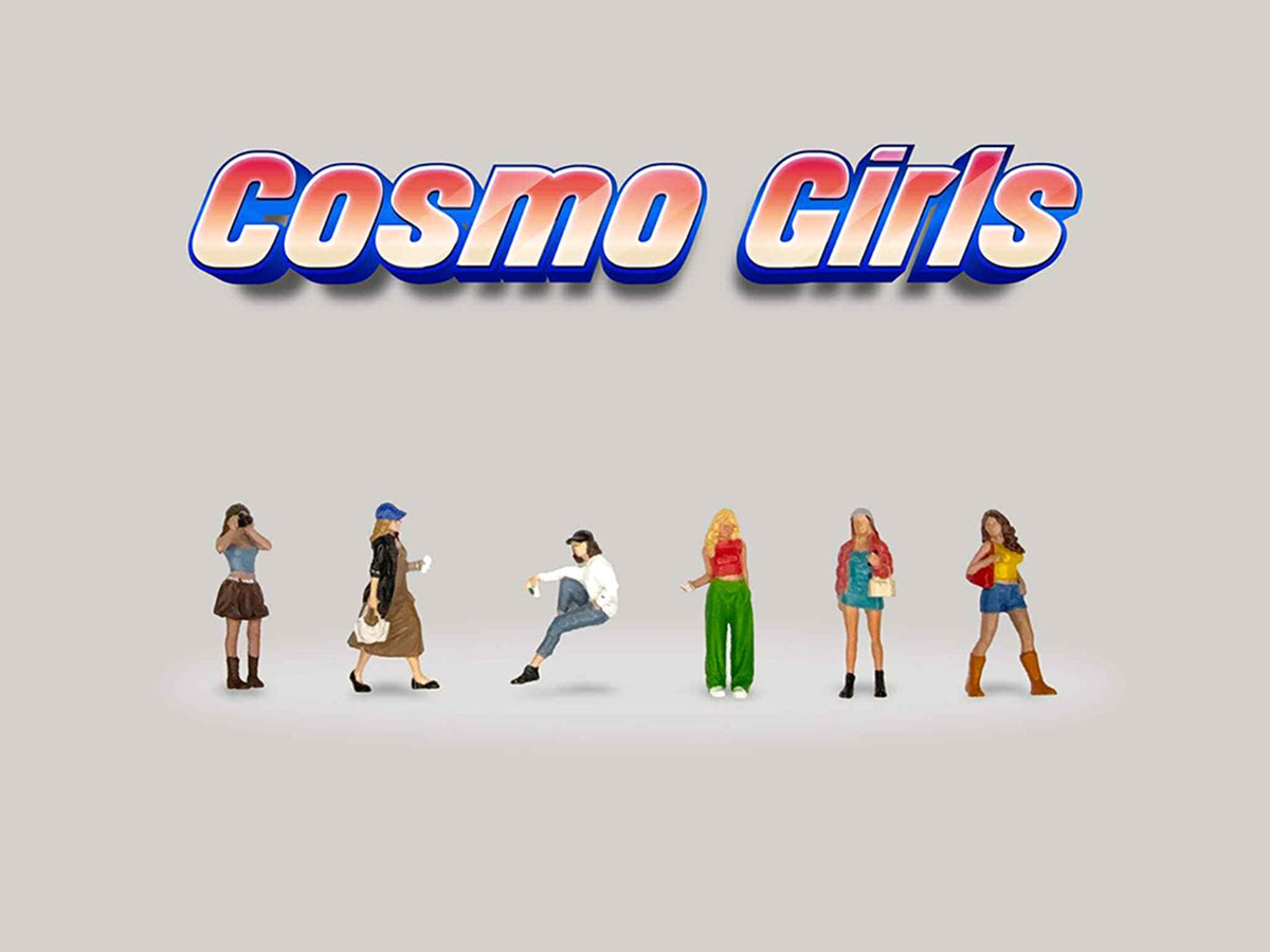 "Cosmo Girls" 6 piece Diecast Figure Set (6 Figures) Limited Edition for 1/64 Scale Models by American Diorama-American Diorama-ModelCars.com