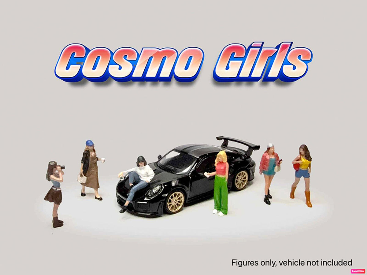 "Cosmo Girls" 6 piece Diecast Figure Set (6 Figures) Limited Edition for 1/64 Scale Models by American Diorama-American Diorama-ModelCars.com