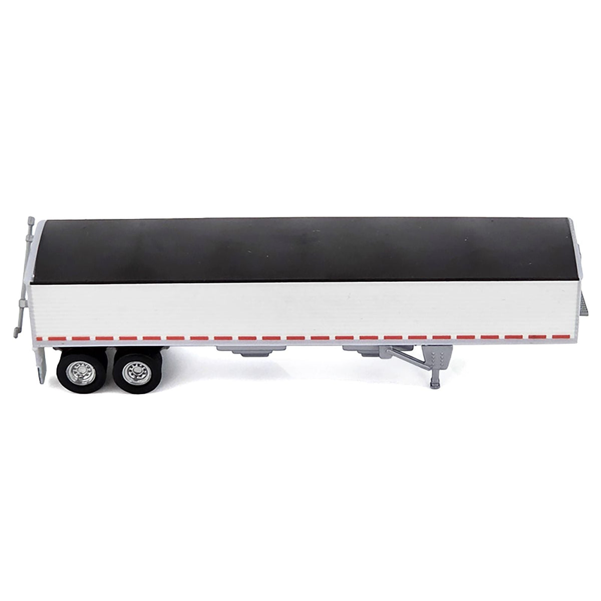 Covered Grain Trailer White with Black Tarp 1/87 (HO) Plastic Model Car by HO Logistics-HO Logistics Replicas-ModelCars.com