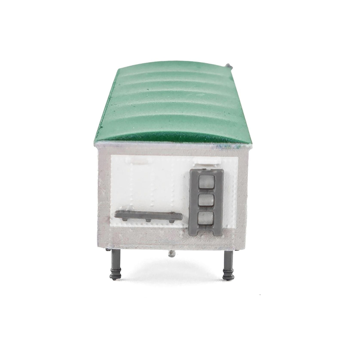 Covered Grain Trailer White with Green Tarp 1/87 (HO) Plastic Model Car by HO Logistics-HO Logistics Replicas-ModelCars.com