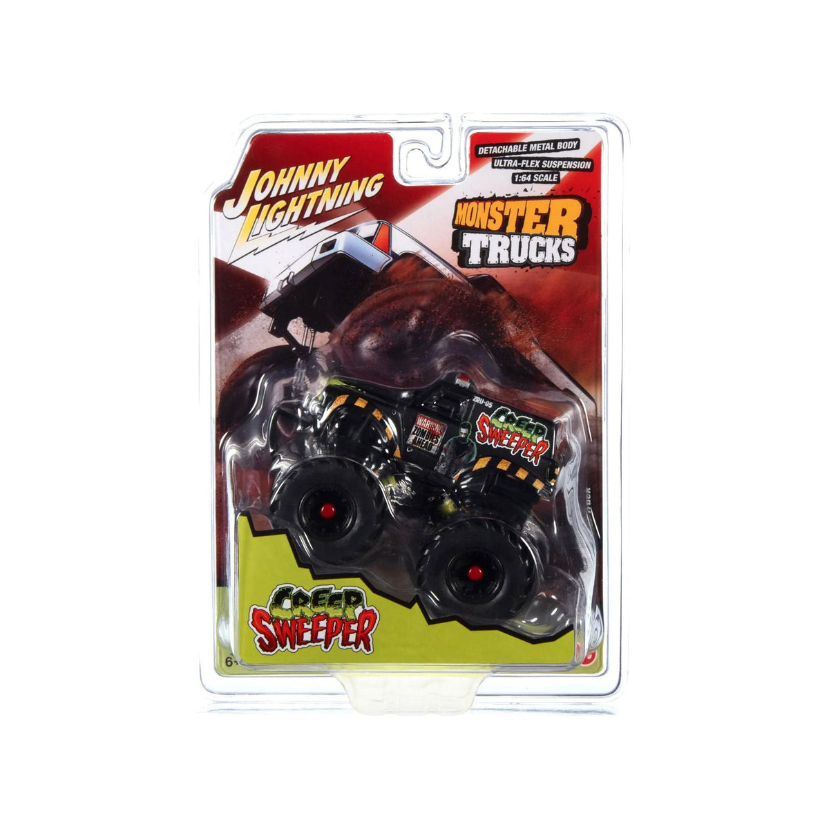 "Creep Sweeper" Monster Truck "Zombie Response Unit" with Black Wheels "Monster Trucks" Series 1/64 Diecast Model by Johnny Lightning - Johnny Lightning - ModelCars.com