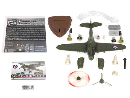 Curtiss P-40B HAWK 81A-2 (P-8127) Aircraft Fighter "47th Pursuit Squadron (15th Pursuit Group) Serial : 316/15P Hawaiian Islands Pearl Habor" (7 December 1941) "WW2 Aircrafts Series" 1/72 Diecast Model by Forces of Valor-Forces Of Valor-ModelCars.com