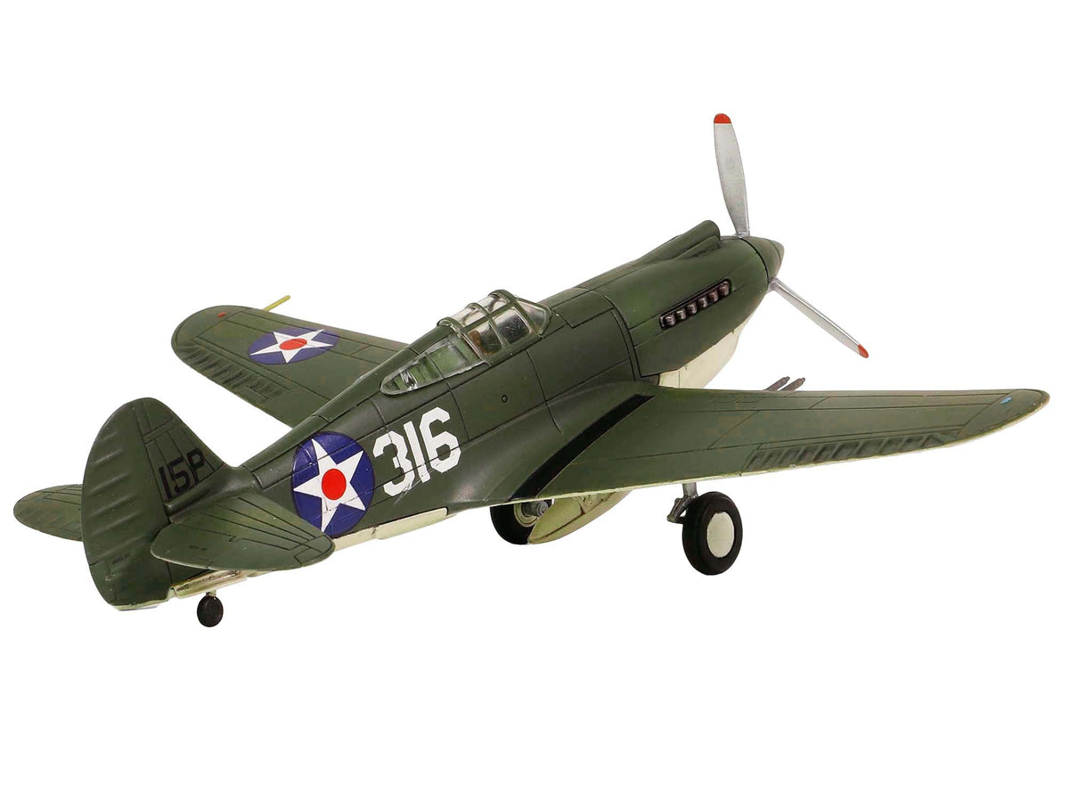 Curtiss P-40B HAWK 81A-2 (P-8127) Aircraft Fighter "47th Pursuit Squadron (15th Pursuit Group) Serial : 316/15P Hawaiian Islands Pearl Habor" (7 December 1941) "WW2 Aircrafts Series" 1/72 Diecast Model by Forces of Valor-Forces Of Valor-ModelCars.com