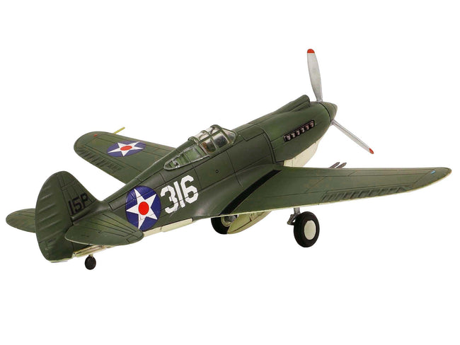 Curtiss P-40B HAWK 81A-2 (P-8127) Aircraft Fighter "47th Pursuit Squadron (15th Pursuit Group) Serial : 316/15P Hawaiian Islands Pearl Habor" (7 December 1941) "WW2 Aircrafts Series" 1/72 Diecast Model by Forces of Valor-Forces Of Valor-ModelCars.com