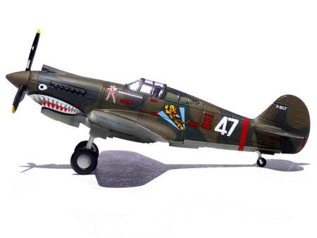 Curtiss P-40B/C Warhawk Fighter Aircraft "White 47 Robert T. Smith 3rd Squadron Hell's Angels Chinese Air Force Burma" (1942) 1st American Volunteer Group 1/72 Diecast Model Airplane by Legion-Legion-ModelCars.com