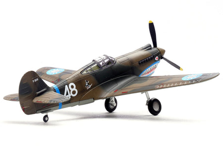 Curtiss P-40B/C Warhawk Fighter Aircraft "White 48 David Lee 'Tex' Hill 2nd Squadron Panda Bears Chinese Air Force Burma" (1942) 1st American Volunteer Group 1/72 Diecast Model Airplane by Legion-Legion-ModelCars.com