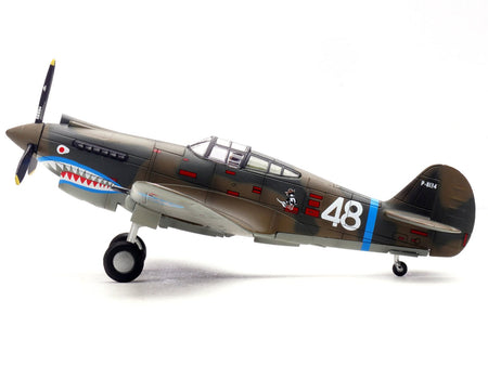 Curtiss P-40B/C Warhawk Fighter Aircraft "White 48 David Lee 'Tex' Hill 2nd Squadron Panda Bears Chinese Air Force Burma" (1942) 1st American Volunteer Group 1/72 Diecast Model Airplane by Legion-Legion-ModelCars.com