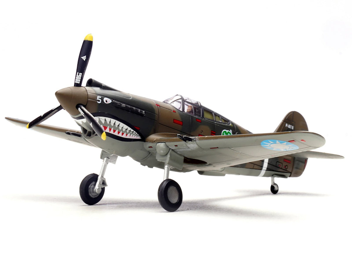 Curtiss P-40B/C Warhawk Fighter Aircraft "White 5 Charles Bond 1st Squadron Flying Tigers, Chinese Air Force" (1942) 1st American Volunteer Group 1/72 Diecast Model Airplane by Legion-Legion-ModelCars.com