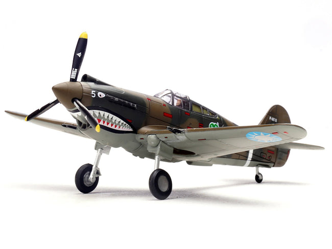 Curtiss P-40B/C Warhawk Fighter Aircraft "White 5 Charles Bond 1st Squadron Flying Tigers, Chinese Air Force" (1942) 1st American Volunteer Group 1/72 Diecast Model Airplane by Legion-Legion-ModelCars.com
