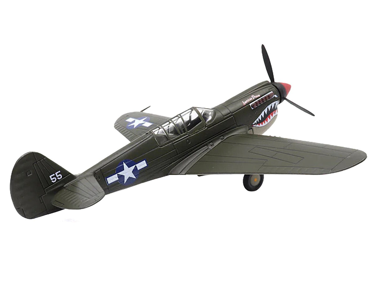 Curtiss P-40N Warhawk Fighter Aircraft "American Dream National Warplane Museum" United States Army Air Forces 1/72 Diecast Model by Militaria Die Cast-Militaria Die Cast-ModelCars.com