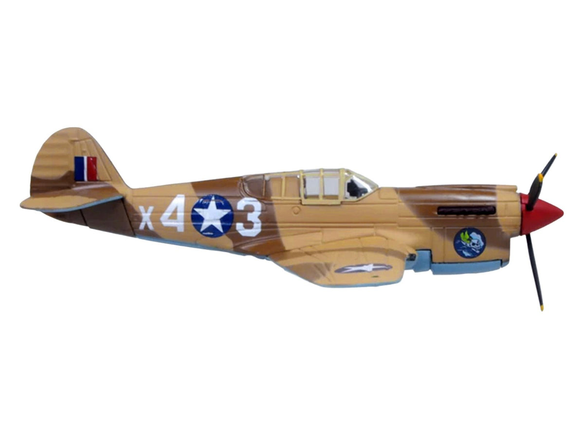 Curtiss Warhawk P-40E Fighter Aircraft "Miss Memphis 85th Fighter Squadron 79th Fighter Group North Africa" (1943) United States Army Air Forces "Oxford Aviation" Series 1/72 Diecast Model Airplane by Oxford Diecast-Oxford Diecast-ModelCars.com