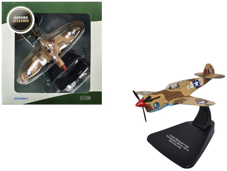Curtiss Warhawk P-40E Fighter Aircraft "Miss Memphis 85th Fighter Squadron 79th Fighter Group North Africa" (1943) United States Army Air Forces "Oxford Aviation" Series 1/72 Diecast Model Airplane by Oxford Diecast-Oxford Diecast-ModelCars.com