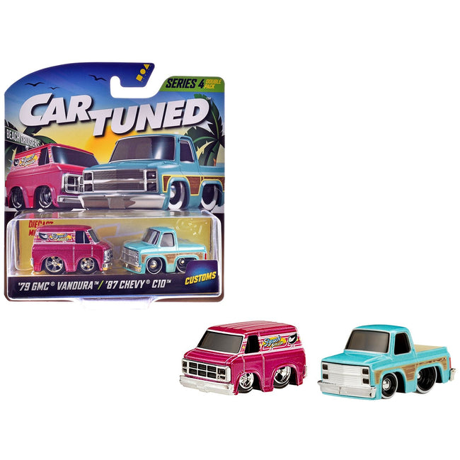 "Customs" Series 4 Double Pack Set of 2 Cars Diecast Model Cars by CarTuned-Car Tuned-ModelCars.com