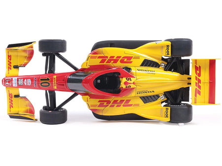 Dallara IndyCar 10 Alex Palou "DHL" Chip Ganassi Racing (Road Course Configuration) Champion "NTT IndyCar Series" (2025) 1/18 Diecast Model Car by IXO Models-IXO-ModelCars.com
