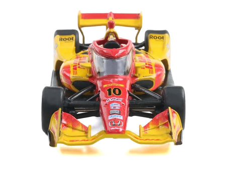 Dallara IndyCar 10 Alex Palou "DHL" Chip Ganassi Racing (Road Course Configuration) Champion "NTT IndyCar Series" (2025) with Trading Card 1/64 Diecast Model Car by IXO Models-IXO-ModelCars.com