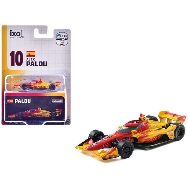 Dallara IndyCar #10 Alex Palou "DHL" Chip Ganassi Racing (Road Course Configuration) "NTT IndyCar Series" (2025) 1/64 Diecast Model Car by IXO Models-IXO-ModelCars.com