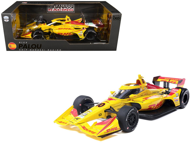 Dallara IndyCar 10 Alex Palou "DHL" Chip Ganassi Racing (Road Course Configuration) "NTT IndyCar Series" (2026) 1/18 Diecast Model Car by IXO Models-IXO-ModelCars.com