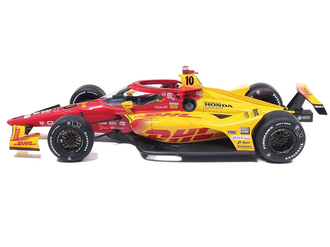 Dallara IndyCar 10 Alex Palou "DHL - Chip Ganassi Racing" Winner "Indianapolis 500" (2025) 1/18 Diecast Model Car by IXO Models-IXO-ModelCars.com