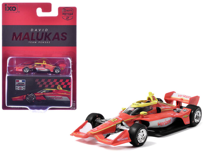 Dallara IndyCar 12 David Malukas "Verizon" Team Penske (Road Course Configuration) "NTT IndyCar Series" (2026) 1/64 Diecast Model by IXO Models-IXO-ModelCars.com